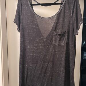 AE Women's Black Short Sleeve Top